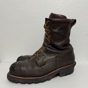 Red Wing 4420 Brown Leather Steel Toe Logger Waterproof Work Boots Mens 13 D